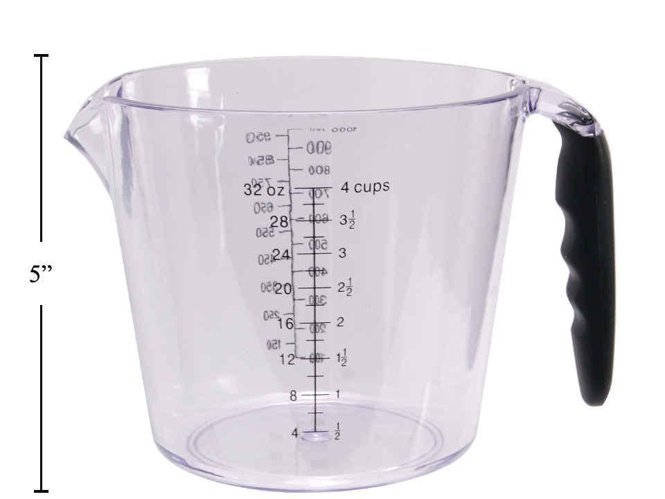 L. Gourmet 4-cup Measuring Cup w/ Non-slip Base &Soft Grip Handle(CP)