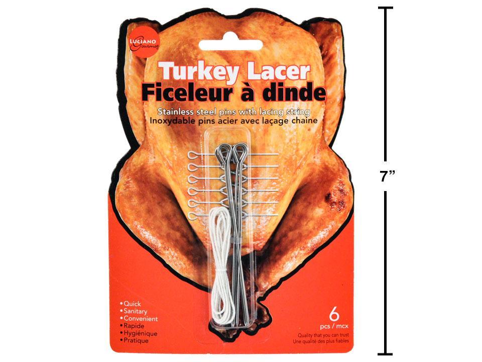L.Gourmet Set of 6 Turkey Lacer Pins