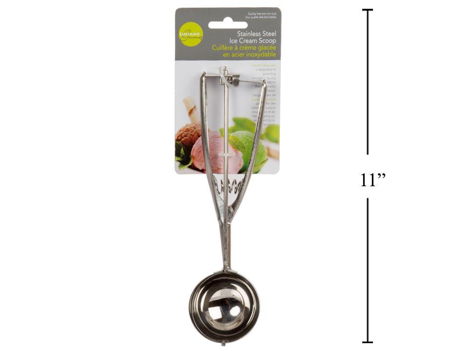 L. Gourmet Stainless Steel Ice Cream Scoop, Top of Class (#80708-HC) (CP)