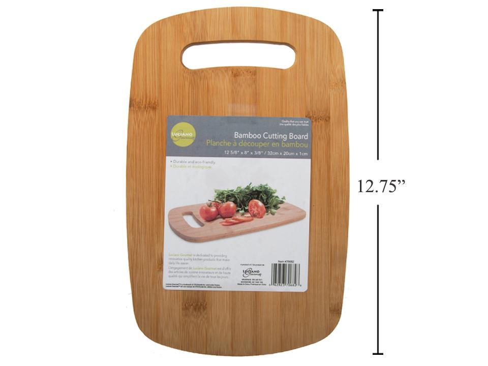 L. Gourmet, Bamboo Cutting Board, 32x20x1.1cm,Shrink Wrap W/ Col Card
