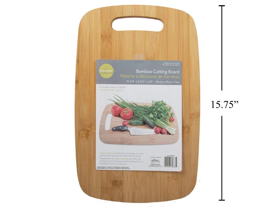 L. Gourmet, Bamboo Cutting Board, 40x25x1.1cm Shrink Wrap W/ Col Card