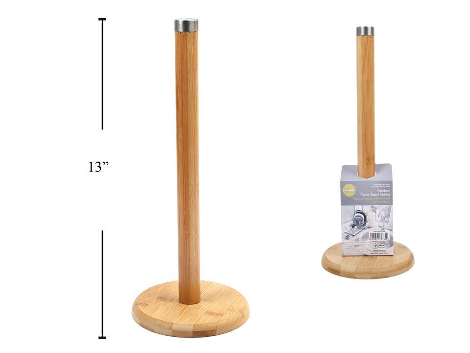 L.Gourmet Bamboo Paper Towel Holder with Sleeve Card