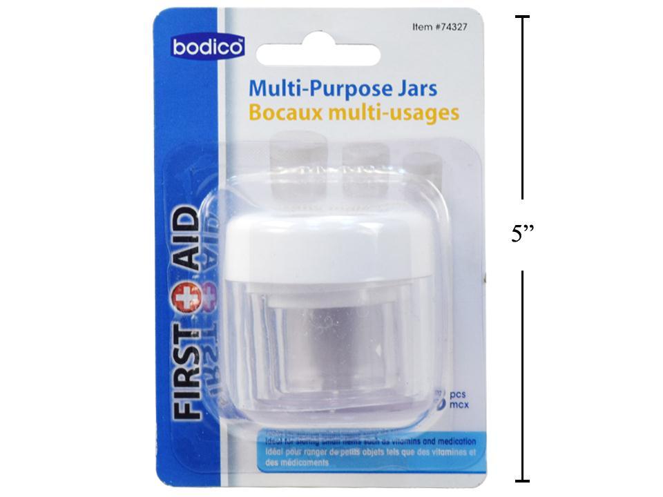 Bodico, 3-pc Multi-Purpose Jars, blister card(HZ)