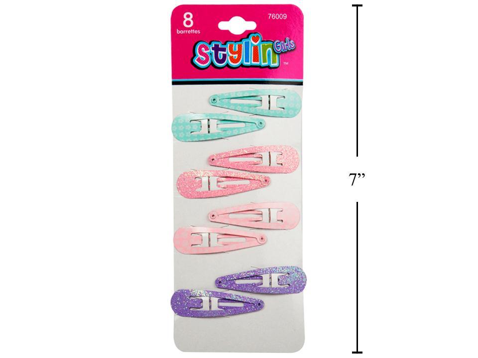 Stylin G, 8-PC Pastel Snap Clips h/c