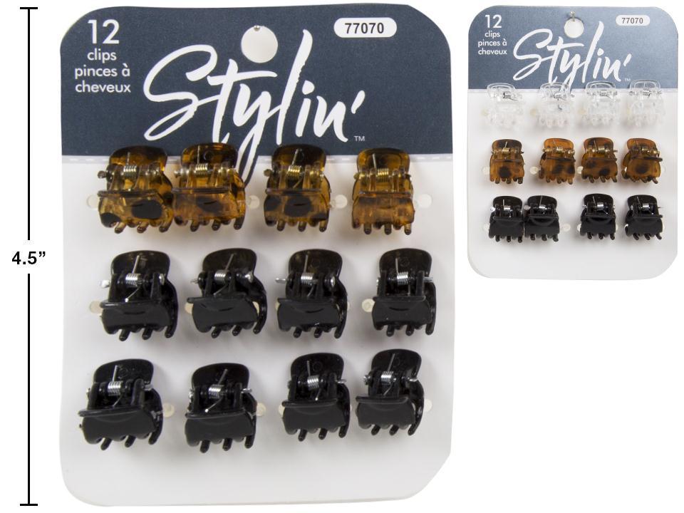 Stylin 12-pc Clips, 2 styles