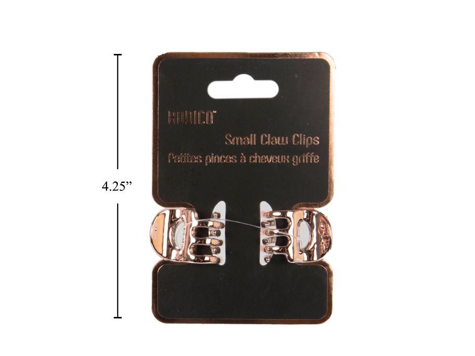 Bodico, 2-PC, Rose-Gold Small Claw Clips, Header card