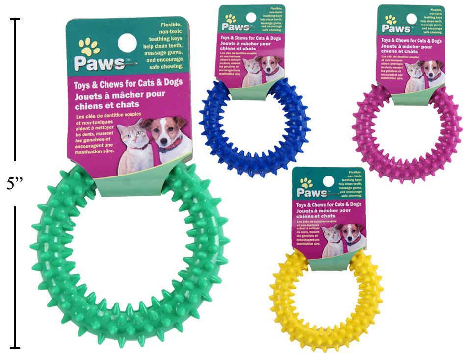 Paws PVC Pet Teeth Cleaner with 9cm Diameter