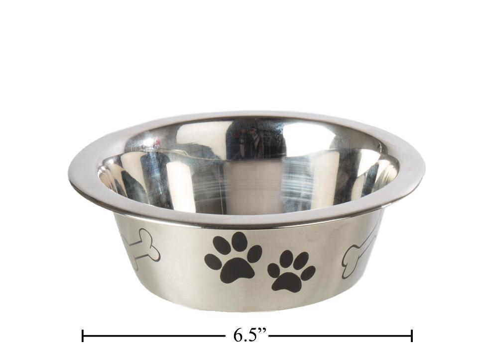 PAWS 6.25" Stainless Steel Pet Bowl