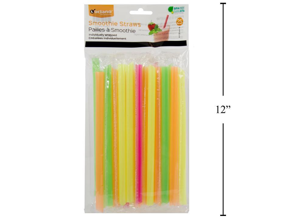 Luciano 25-Piece Individually Wrapped Smoothie Straws