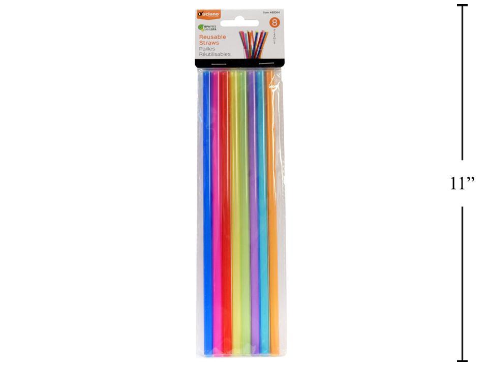 Luciano 8-Piece 7mm Reusable Straw Set