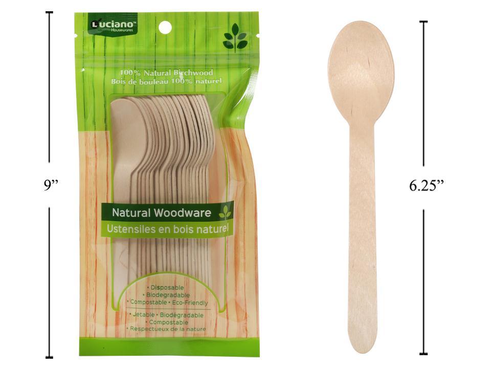 Luciano 20-Piece 160mm Wooden Spoon Set
