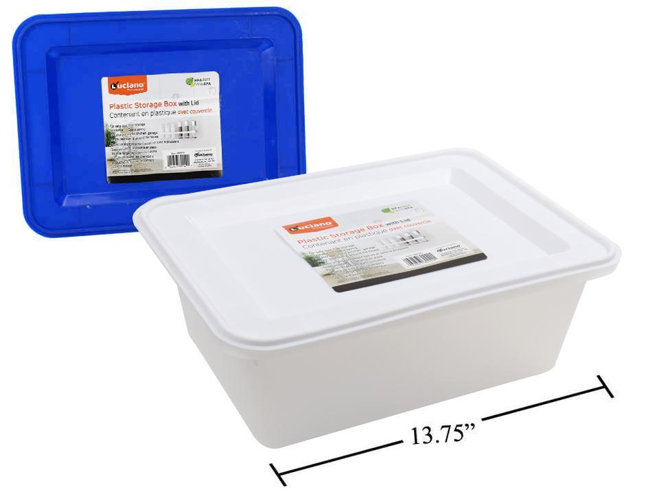 Luciano Deluxe Storage Box with Lid, Available in 2 Colors, Dimensions 13.5x10.5x5.5 inches