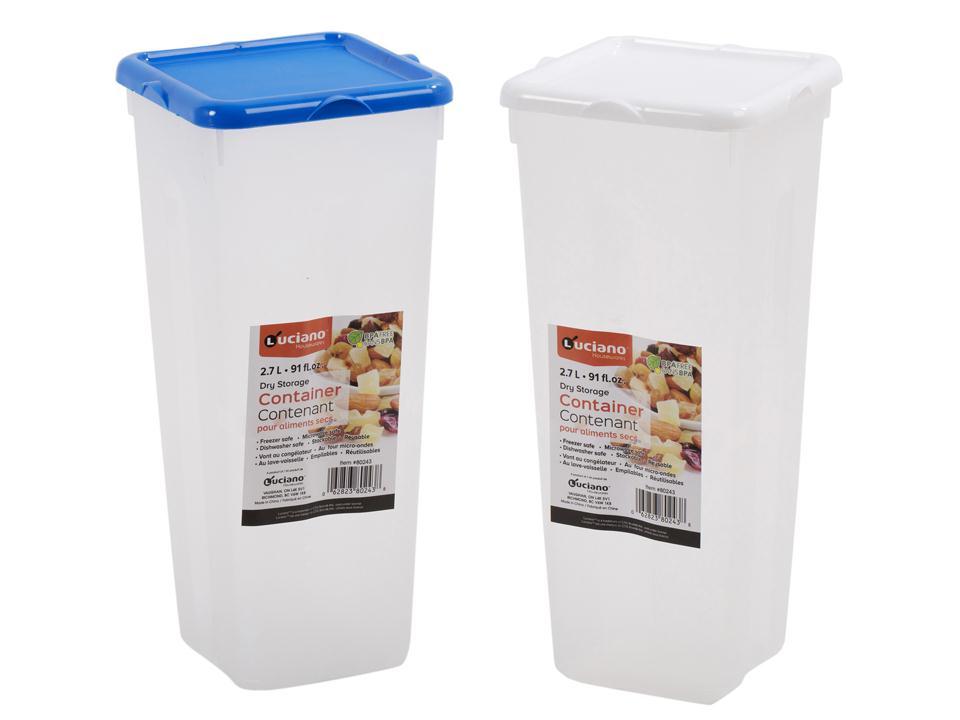 Luciano 91oz Dry Storage Container w/Lid,2 col,4.75x4.75x11"(ES87989)