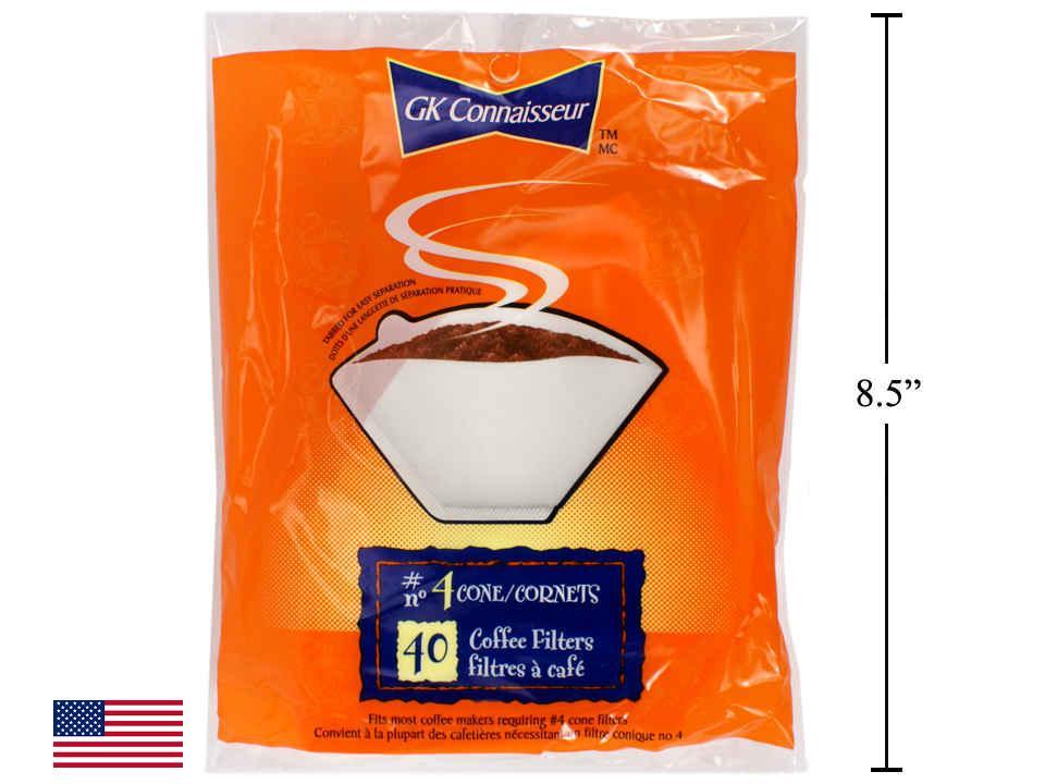 40-pc #4 Cone Coffee Filter, polybag