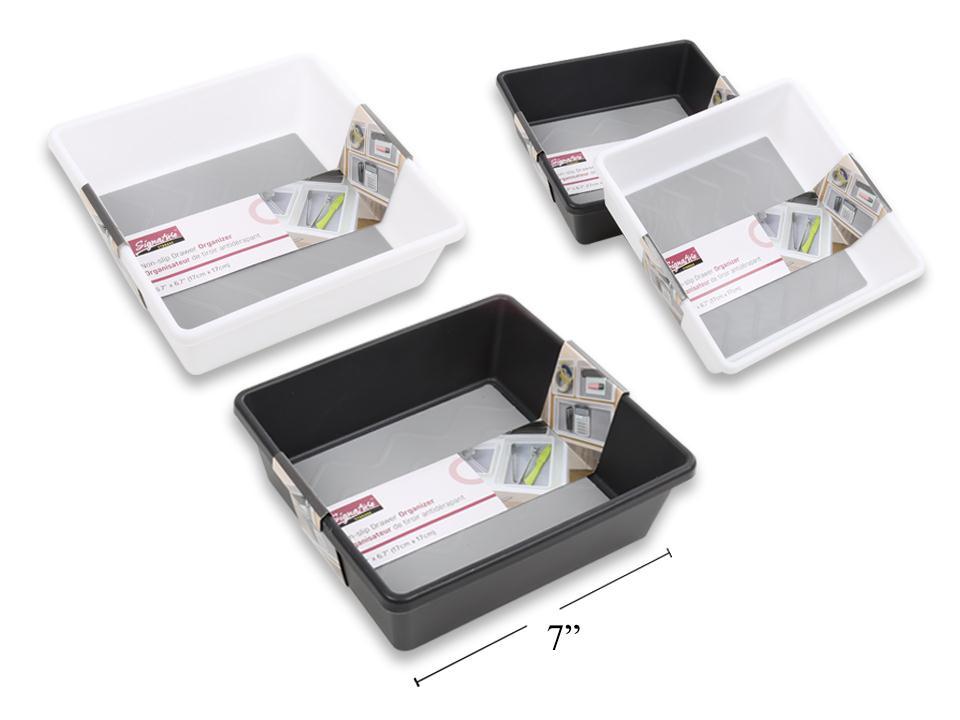SiG.Kit Non-slip Drawer Organizer, 2 col.,6.7" x 6.7" x 2",col. sleeve