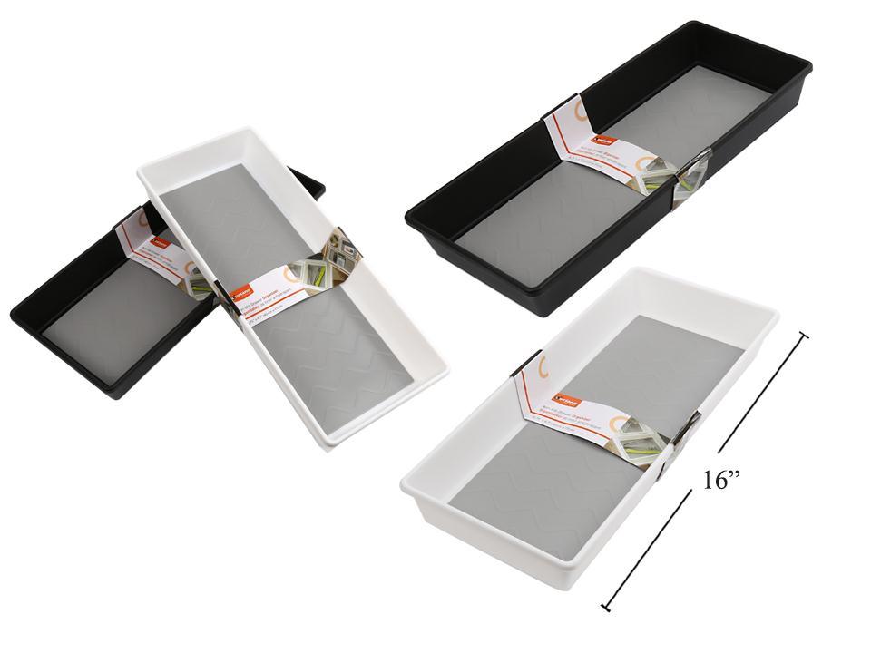 Luciano Non-Slip Drawer Organizer, Available in Two Colors, Dimensions 15.75" x 6.7" x2", Color Sleeve Included