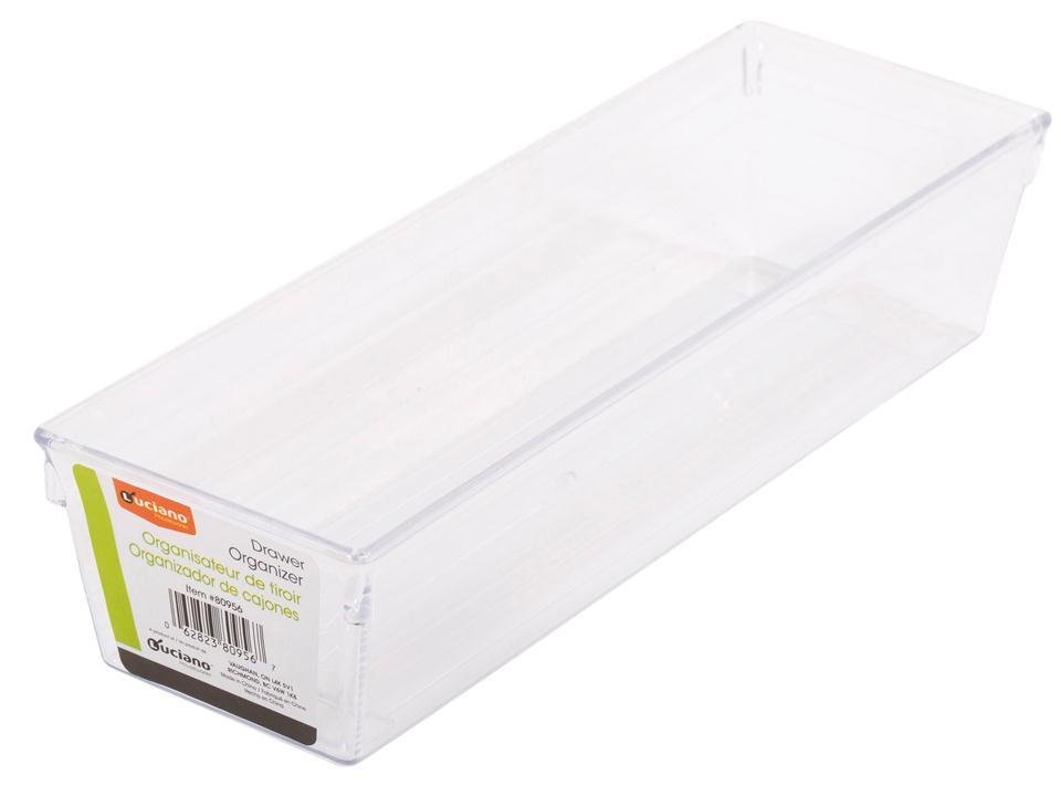 Luciano Clear Plastic Drawer Organizer, 9"x3"x2", with Label (HZ)