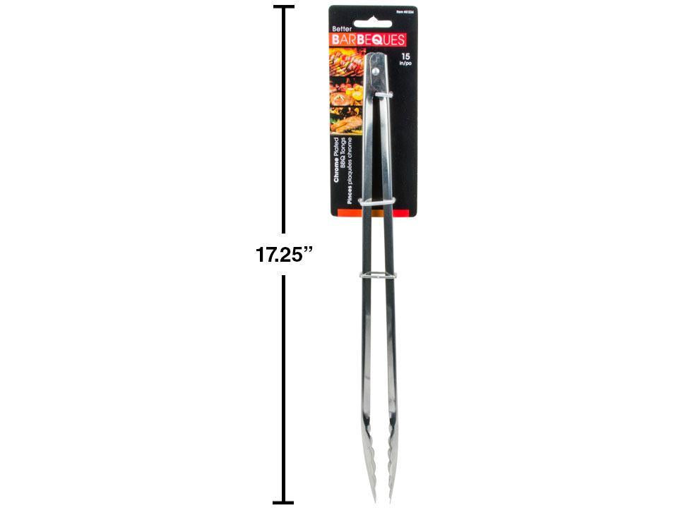 BBQ 15" Chrome Plated Tongs