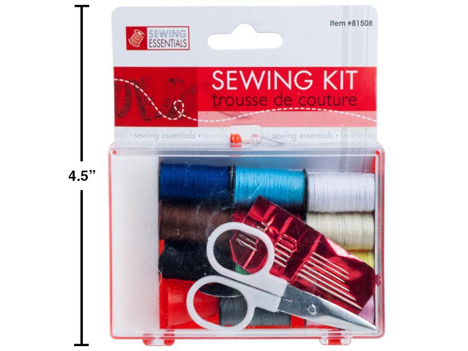Sewing E. Travel Sewing Kit, Pl. Case w/ hang card
