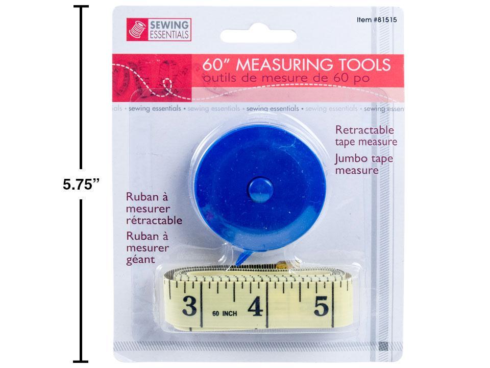 Sewing Essentials 2-Piece Tape Measure and Retractable Tape Measure Set (CS)