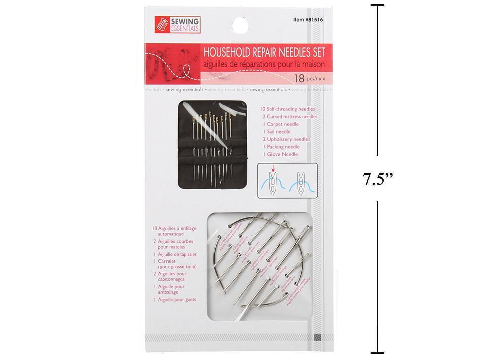 Sewing E. 18-Piece Household Repair Needle Set