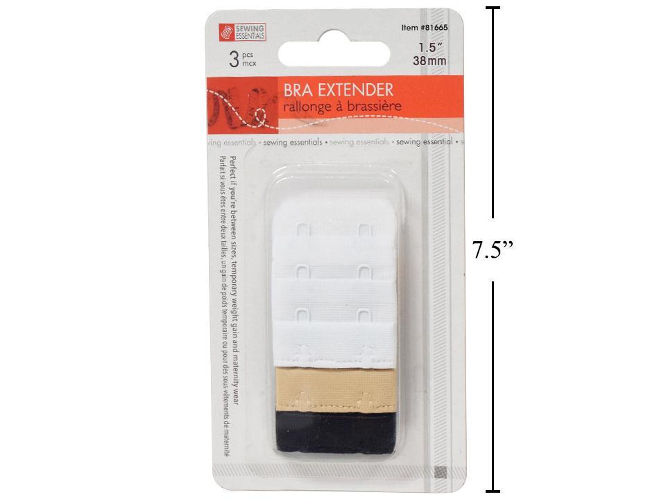 3-Piece Sewing Essentials Removable Bra Extender, 38mm