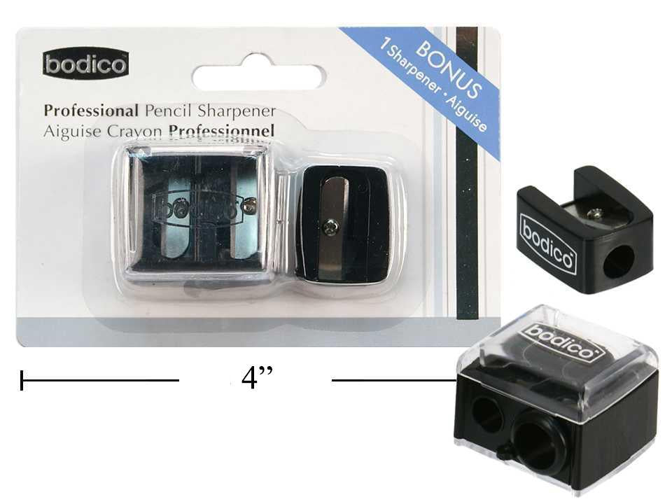 Bodico Pro Pencil Sharpener Set, Multi Sizes, b/c, logo on lid(HZ)