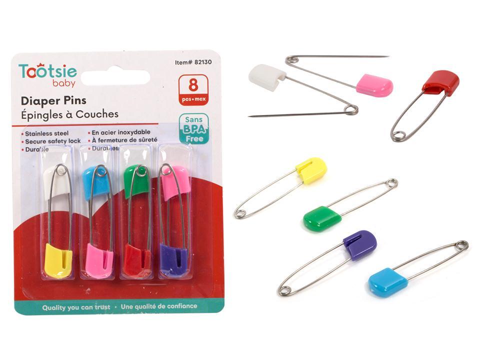 8-Piece Baby Diaper Pins Set