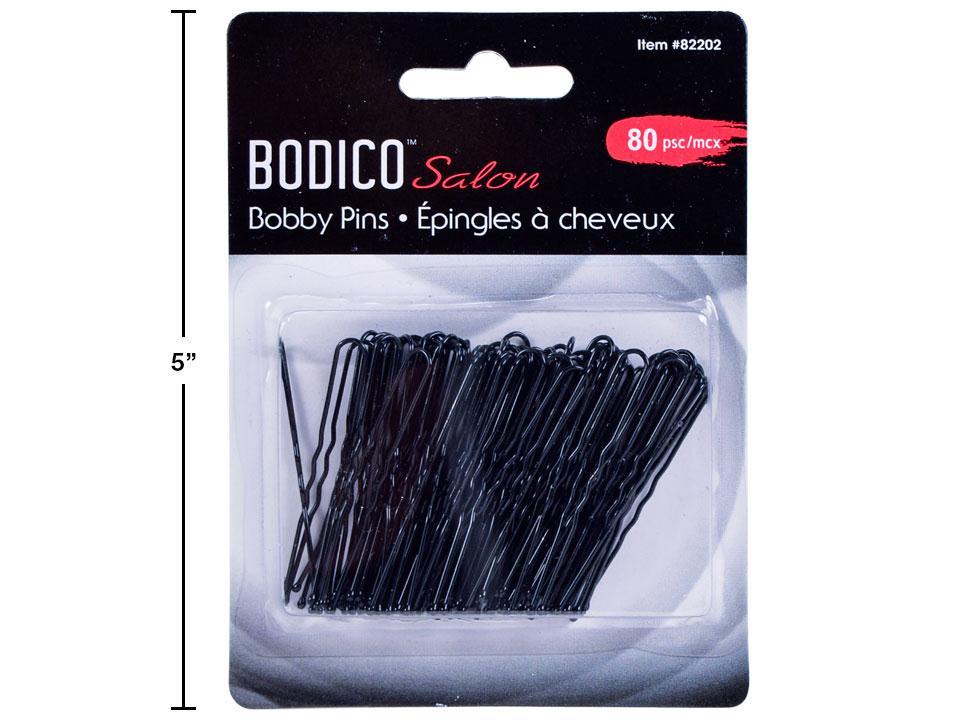Bodico 80-Piece Salon Bobby Pins in Black