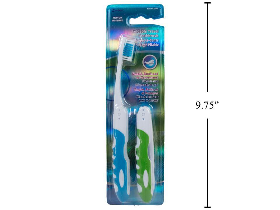 Bodico, 2-pc Foldable Travel Toothbrush, b/c