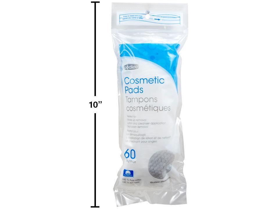 Bodico 60-pc small QUILTED cosmetic pads, 100% cotton(HZ)