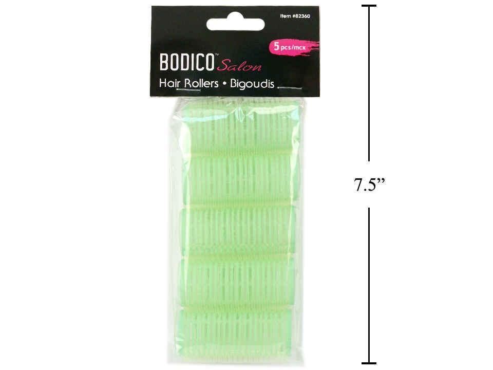 Bodico 5-pc 2.5cm Dx6cm Hair Roller Green,  pbh(HZ)