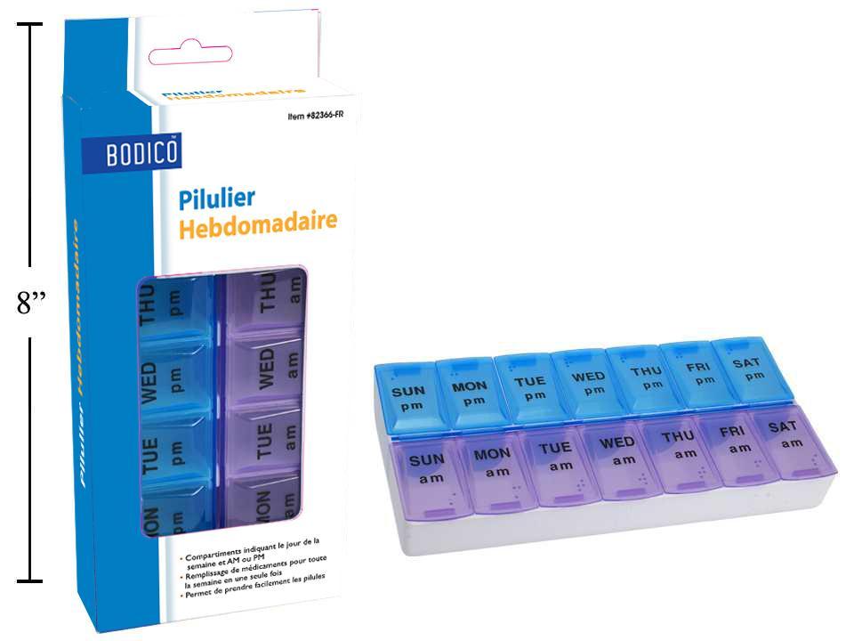 Bodico Weekly Pill Box Organizer