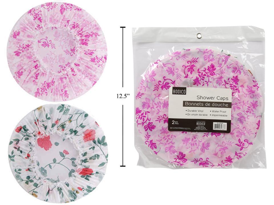 Bodico 2-pc Printed Shower Cap, OPP bag