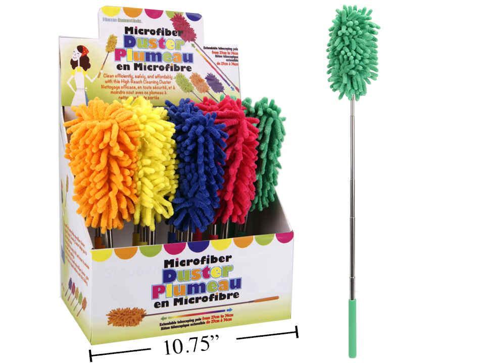 H.E. S.S. Extendable Microfiber Duster, Available in 27-74cm and 5 Colors