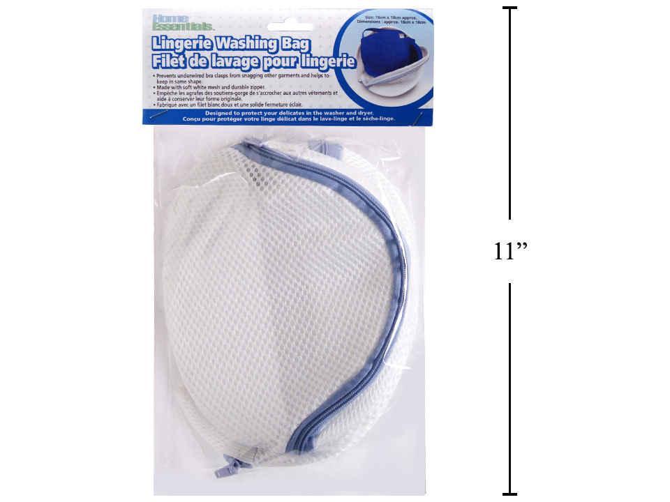 H.E. White Lingerie Washing Bag with 3-Layer Mesh and Zipper