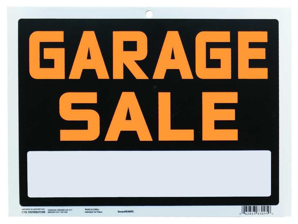 9x12" Pvc Sign  "Garage Sale"