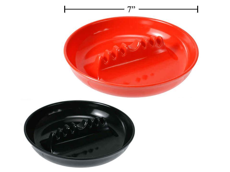 7" Round Melamine Ashtray Available in Two Colours with Label