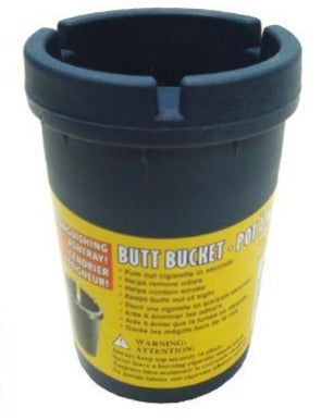 Butt Bucket Extinguishing Ashtray, Available in 6 Colors, Label Included