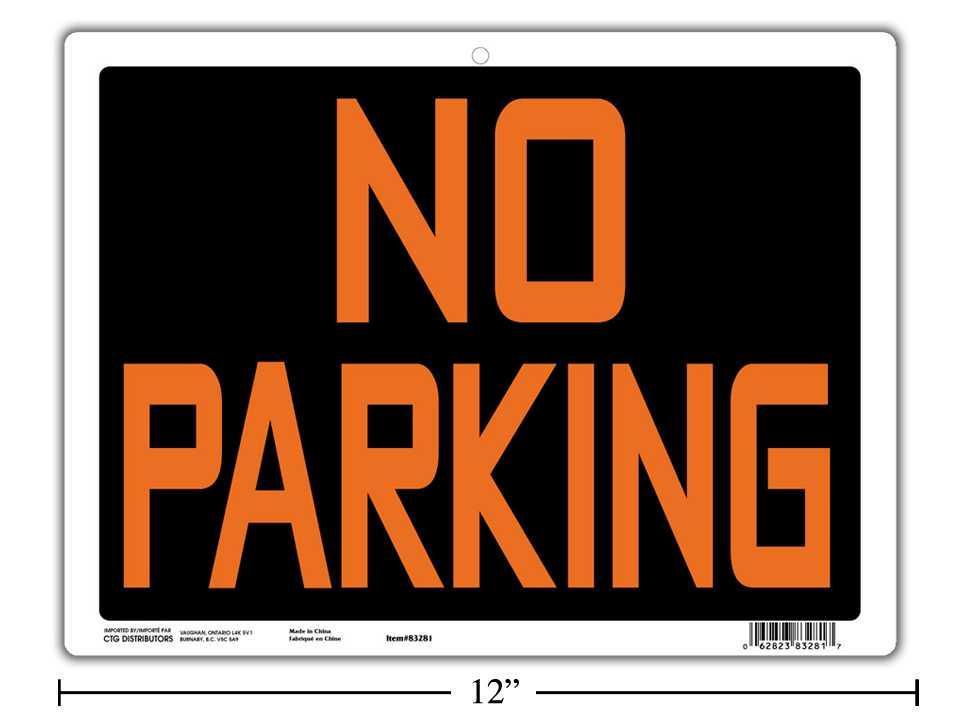 9x12" Pvc Sign  "No Parking"