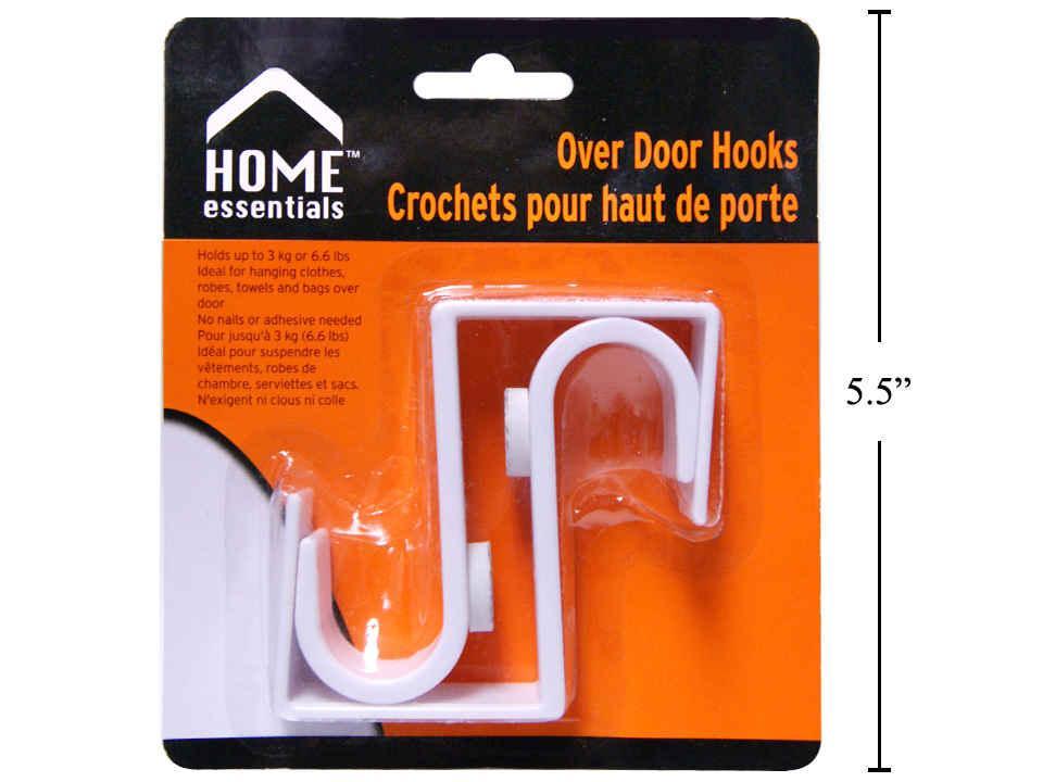 H.E. 2-Piece Plastic Over Door Hooks
