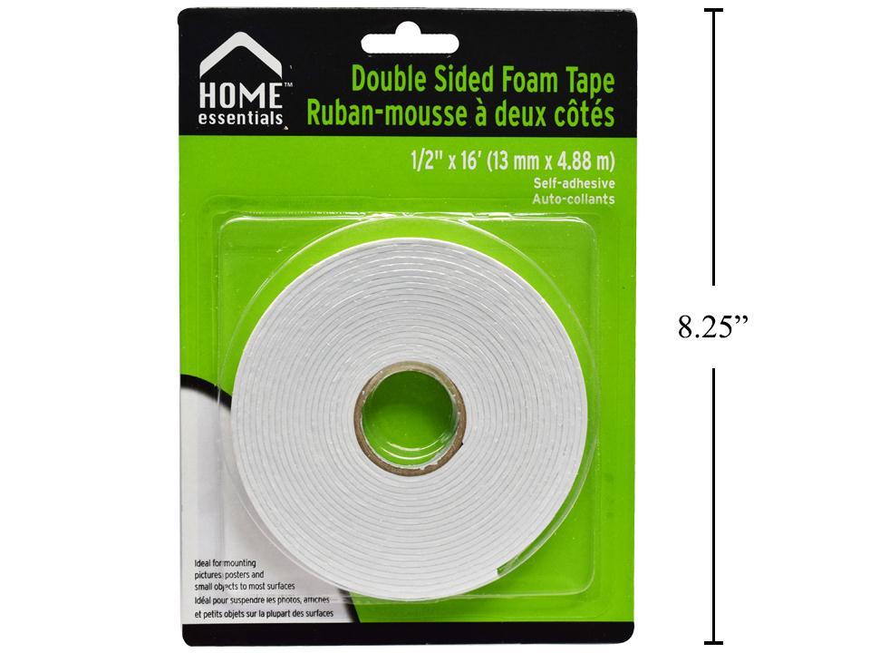 H.E Double-Sided Foam Tape, 1/2" x 16'