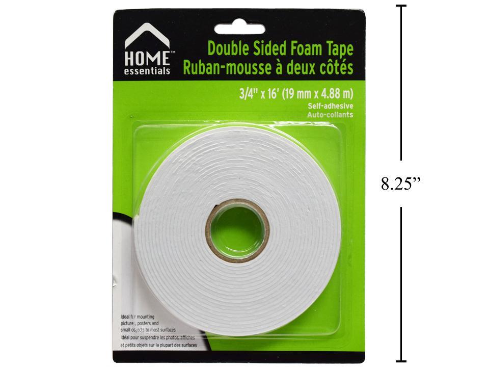 H.E. Double-Sided Foam Tape, Size 3/4" x 192"
