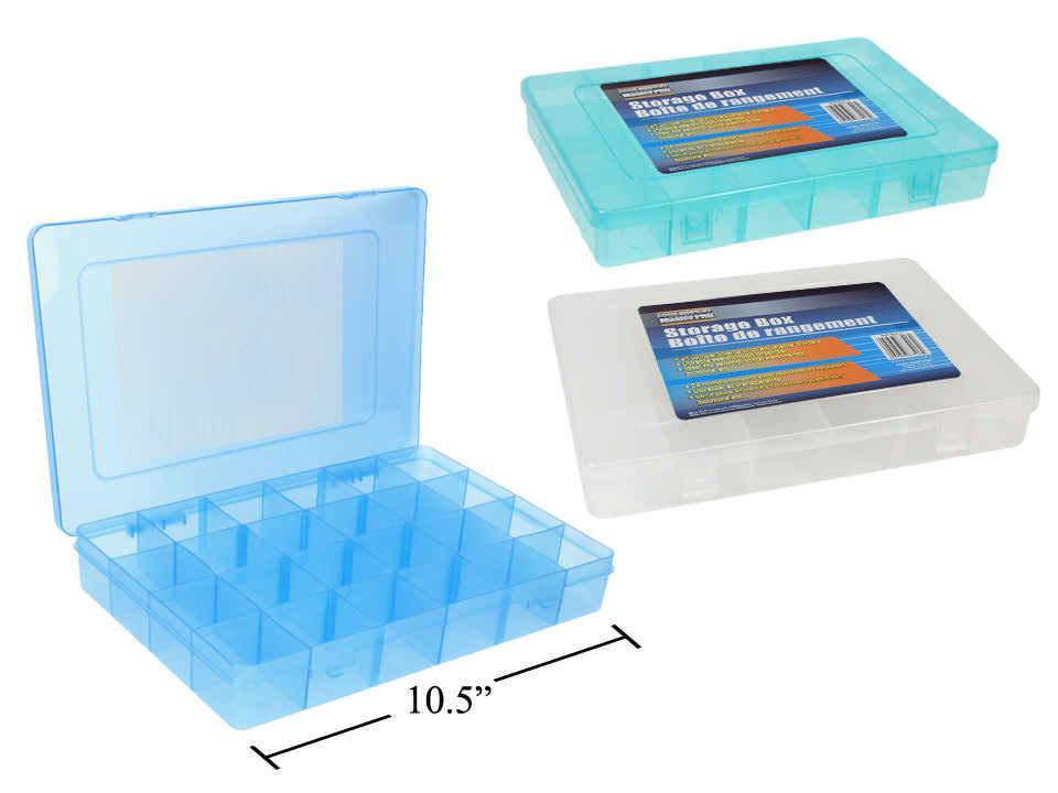 H.E.M.P 24 Compartment Storage Box with Adjustable Dividers
