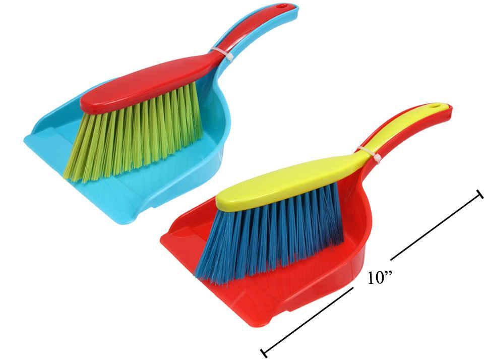 H.E. Kids Dustpan with Brush, Available in Two Colours: Red and Blue