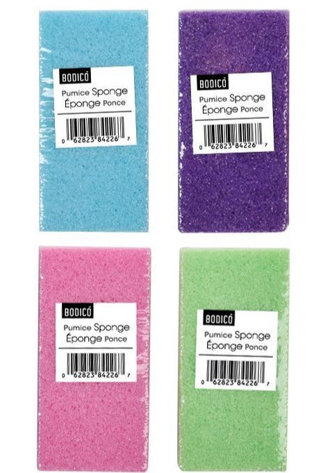 Bodico Pumice Sponge, 24pc/dpy, 4 col.
