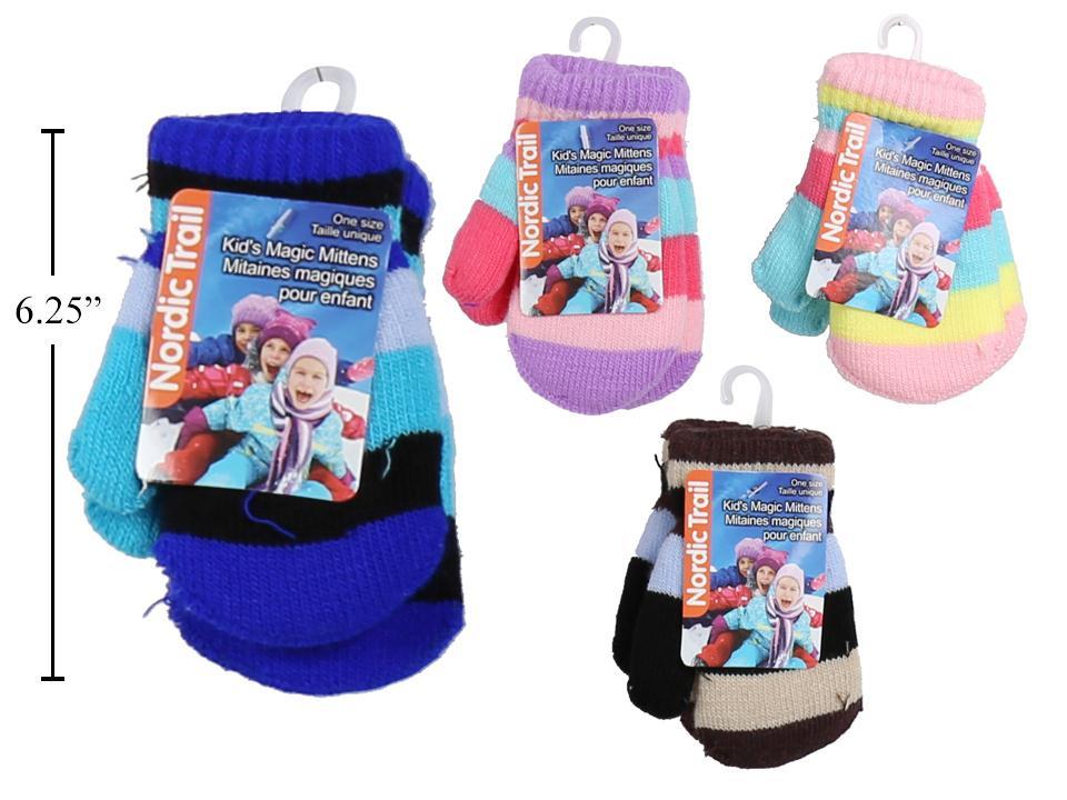 Nordic T. Coloured Stripes Kid's Mittens