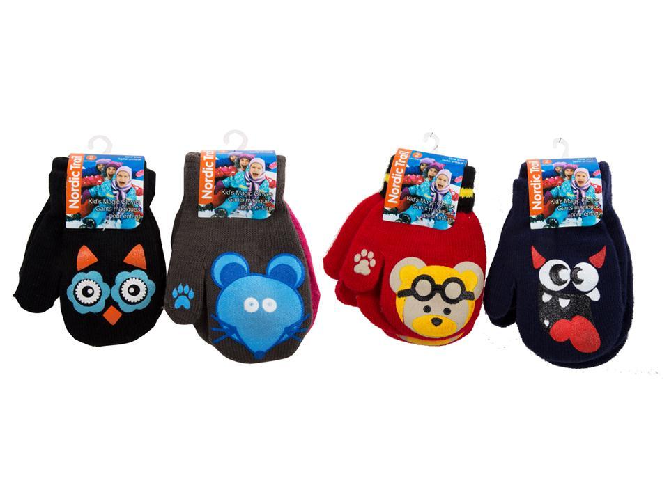 Nordic T. Kids 2pk Animal Character Mittens