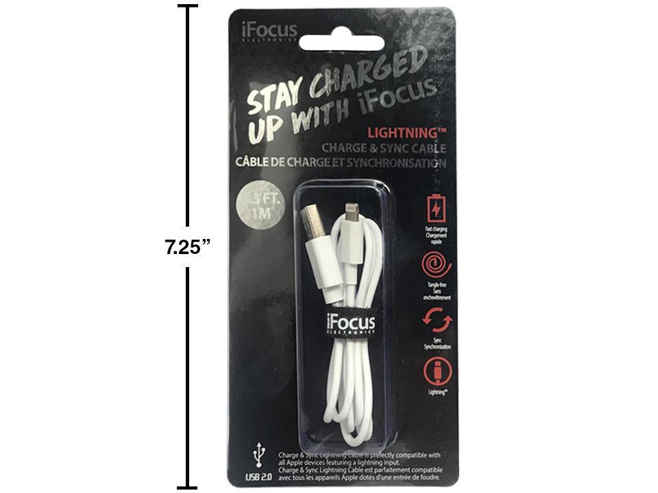 iFocus 3.3FT Charge and Sync Cable s/b (86805-1 & 86653) (CS)