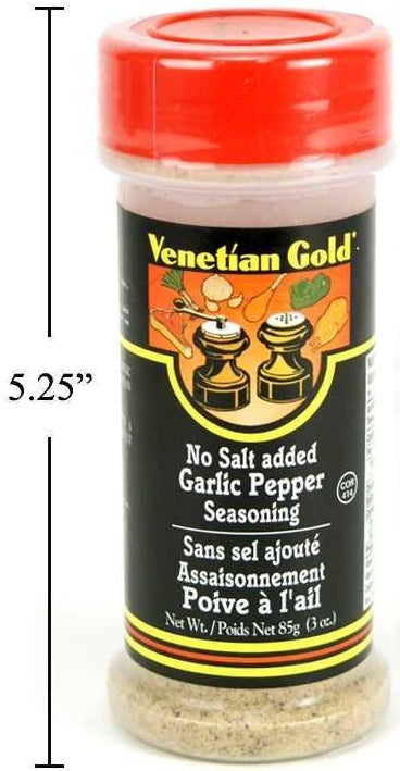 V. Gold, Garlic Pepper Seasoning, 85g, No Salt Added